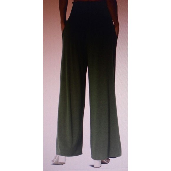 TheMogan High Rise Smocked Elastic Waistband Pull Up Wide Leg Lounge Pants Sz 3X - Picture 2 of 11